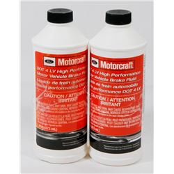 2 BOTTLES OF MOTORCRAFT DOT 4 LV HIGH PERFORMANCE