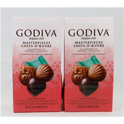 TWO 142G BAGS OF GODIVA ASSORTED CHOCOLATES