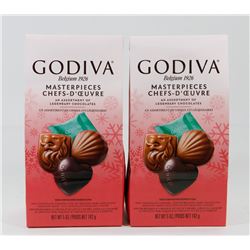 TWO 142G BAGS OF GODIVA ASSORTED CHOCOLATES