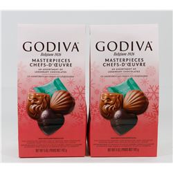 TWO 142G BAGS OF GODIVA ASSORTED CHOCOLATES