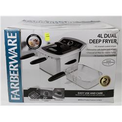FARBERWARE 4L DUAL DEEP FRYER