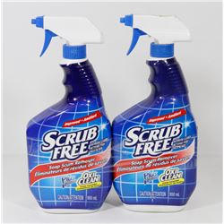 2 SPRAY BOTTLES OF SCRUB FREE BATHROOM CLEANER