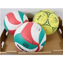 FLAT OF SPORTS BALLS