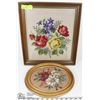 Image 1 : FLAT OF 2 NEEDLEPOINT FRAMED ARTWORK ( HOME )