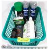 Image 1 : GREEN BASKET OF NEW MEN'S PRODUCTS -