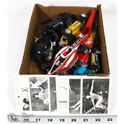 LOT OF ASSORTED TOYS INCL TWO CARERRA SLOT CARS