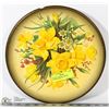 Image 1 : VINTAGE  BOSSONS HANDPAINTED FLOWER PLATE 11"
