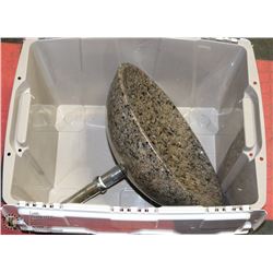 LOT WITH VESSEL MARBLE SINK , FAUCET ATTACHMENTS