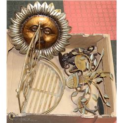 LOT OF METAL AND WROUGHT IRON GARDEN 