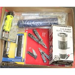 FLAT OF ASSORTED NEW ITEMS