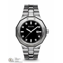 13) BULOVA MEN'S DIAMOND DIAL WATCH