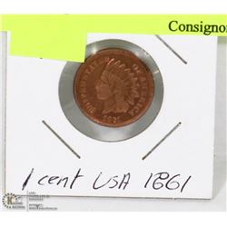 1861 USA 1 CENT COIN.