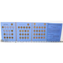 CANADIAN SMALL CENT COIN SET IN FOLDER (INCOMPLETE