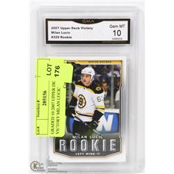 GRADED 10 2007 UPPER DECK VICTORY MILAN LUCIC