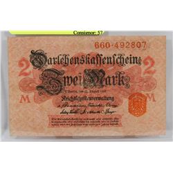 GERMAN 5 MARK WWI BANK NOTE