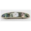 Image 1 : ARTISAN INLAID ABALONE & MOTHER OF PEARL BARRETTE