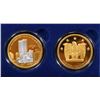 Image 1 : 24KT GOLD GLAD TWIN TOWER COIN SET WITH COA MADE