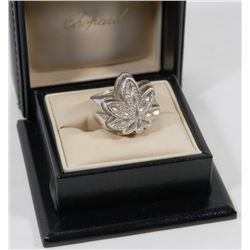 .925 STAMPED MEN'S CANNABIS RING-SIZE 10 -