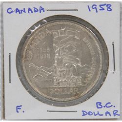 1958 BC TOTEM SILVER DOLLAR
