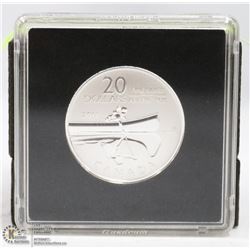 2011 CANADIAN $20 PURE SILVER COIN - CANOE