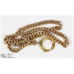 MEDIUM GUAGE 15" GOLD FILLED POCKET WATCH CHAIN