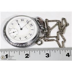 ELGIN 16 SIZE POCKET WATCH, 15 JEWEL, DATES TO
