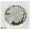 Image 1 : TROY OUNCE .999 SILVER ROUND BUFFALO