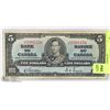 Image 1 : 1937 CANADIAN $5 DOLLAR BILL
