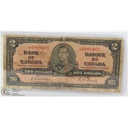 1937 CANADIAN $2 DOLLAR BILL