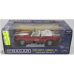 1:18 DIE CAST 1969 CAMARO RS RED CONVERTIBLE