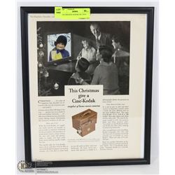 1929 ORIGINAL KODAK AD 11X14.