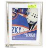 Image 1 : OILERS VS FLAMES GRETZKY PROGRAM 1982 FRAMED.