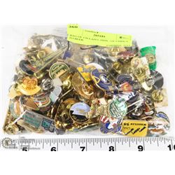 BAG OF 130 LAPEL PINS - OLYMPICS TO BEER.
