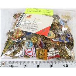 BAG OF 130 LAPEL PINS - OLYMPICS TO BEER.