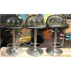 3 COUNTER HEIGHT BAR STOOLS