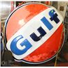 Image 1 : 1960S GULF GAS STATION LIGHT UP SIGN WITH POLE 6'