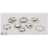 Image 1 : 3) LOT OF 7 STERLING SILVER RINGS