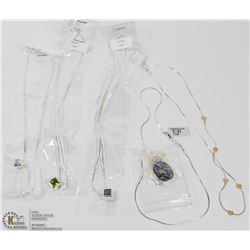 34) LOT OF 6 STERLING SILVER GEMSTONE NECKLACES