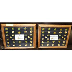 2 FRAMED ALBERTA SUMMER GAMES PIN SETS 1987,