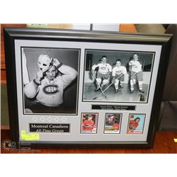 MONTREAL CANADIANS FRAMED DISPLAY 19 X 22