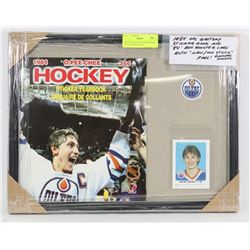 1984 OPC GRETZKY STICKER BOOK AND 84 RED ROOSTER