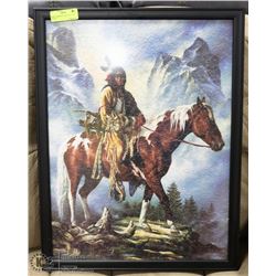 WOOD FRAMED PUZZLE PICTURE - NATIVE
