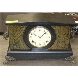 ANTIQUE GILBERT MANTLE CLOCK (WORKS) WITH KEY.