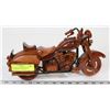 Image 1 : SOLID WOOD HAND CARVED MOTORCYCLE  DISPLAY