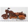 Image 2 : SOLID WOOD HAND CARVED MOTORCYCLE  DISPLAY