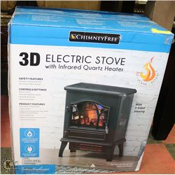 CHIMNEY FREE 3D ELECTRIC STOVE WITH INFRARED