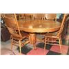 Image 3 : CARVED WOOD DINING TABLE WITH 6 CHAIRS,