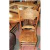 Image 4 : CARVED WOOD DINING TABLE WITH 6 CHAIRS,