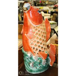 LARGE ORNATE KOI FISH STATUE