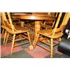 Image 2 : SOLID OAK DININGROOM TABLE WITH CARVED CLAW FEET
